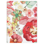 Patroon met rode bloemen klembord (Achterkant)