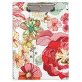Patroon met rode bloemen klembord (Voorkant)