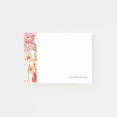 Patroon met rode bloemen post-it® notes (Voorkant)