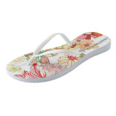 Patroon met rode bloemen teenslippers (Schuin)