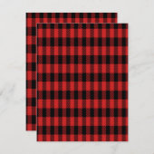 Patroon met rode buffels bedankkaart (Voorkant / Achterkant)