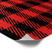 Patroon met rode buffels poster (Hoek)