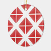 Patroon met rode driehoek keramisch ornament (Links)