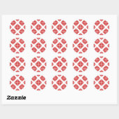 Patroon met rode driehoek ronde sticker (Vel)