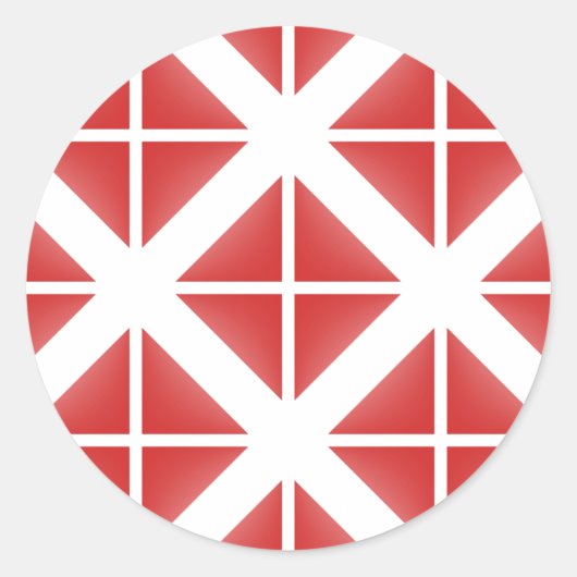 Patroon met rode driehoek ronde sticker (Voorkant)