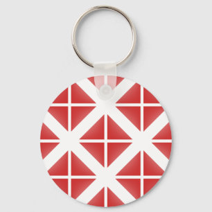 Patroon met rode driehoek sleutelhanger