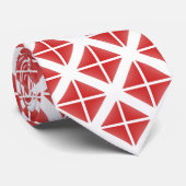 Patroon met rode driehoek stropdas (Opgerold)