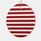 Patroon met rode en witte horizontale strepen keramisch ornament (Links)