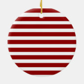 Patroon met rode en witte horizontale strepen keramisch ornament (Achterkant)