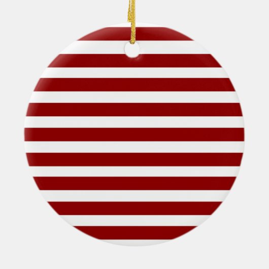 Patroon met rode en witte horizontale strepen keramisch ornament (Achterkant)