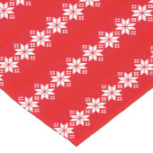 Patroon met rode en witte kerstritten korte tafelloper (Hoek)