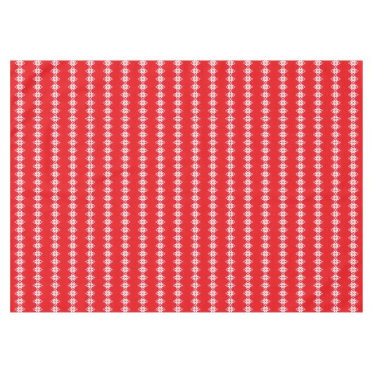 Patroon met rode en witte kerstritten tafelkleed (Voorkant (Horizontaal))