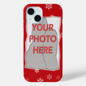 patroon met rode en witte kerstsnowflakes Case-Mate iPhone case (Achterkant)