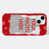patroon met rode en witte kerstsnowflakes Case-Mate iPhone case (Achterkant (horizontaal))