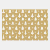 Patroon met rode, groene en gouden winterkerstbome inpakpapier vel (Voorkant 2)