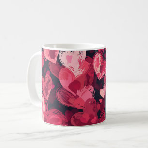 Patroon met rode harten voor Valentijnsdag Koffiemok