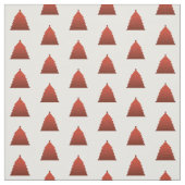 Patroon met rode kerstboom stof (Swatch)