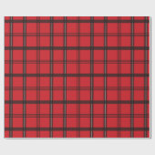 Patroon met rode patroonplaat cadeaupapier (Vlak)