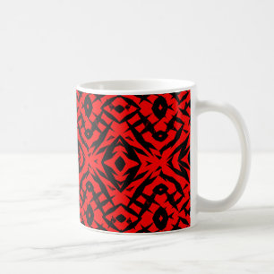 Patroon met rode stammen koffiemok
