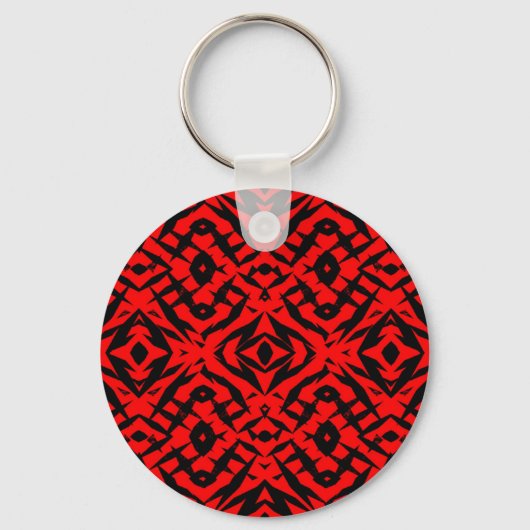 Patroon met rode stammen sleutelhanger (Voorkant)
