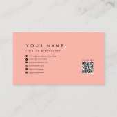 Patroon met rode tulpen visitekaartje (Achterkant)