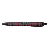 Patroon met rood en zwart tartan en op de verpakki zwarte inkt pen (Bodem)