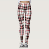 Patroon met rood en zwart Tartan Leggings (Voorkant)
