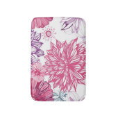 Patroon met roze asters en dahlia badmat (Voorkant Verticaal)