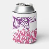 Patroon met roze asters en dahlia blikjeskoeler (Blikje Achterkant)