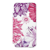 Patroon met roze asters en dahlia incipio iPhone portemonnee hoesje (Voorkant Agenda)