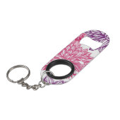 Patroon met roze asters en dahlia mini flessenopener (Voorkant Gekanteld)