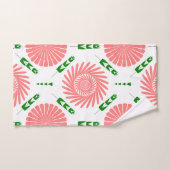 patroon met roze bloemen bad handdoek (Handdoek)