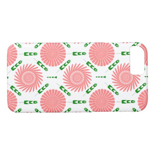 patroon met roze bloemen Case-Mate iPhone case (Achterkant (Horizontaal))