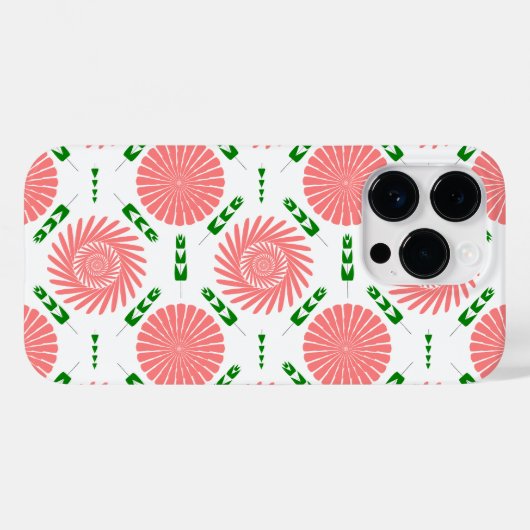 patroon met roze bloemen Case-Mate iPhone case (Achterkant (horizontaal))
