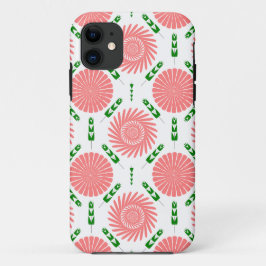 patroon met roze bloemen Case-Mate iPhone case