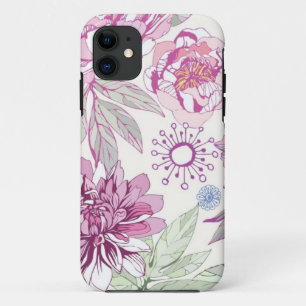 Patroon met roze bloemen iPhone 11 hoesje