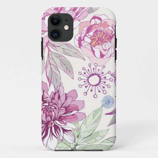 Patroon met roze bloemen Case-Mate iPhone case (Achterkant)