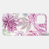 Patroon met roze bloemen Case-Mate iPhone case (Achterkant (horizontaal))