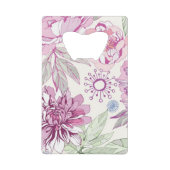 Patroon met roze bloemen creditkaart flessenopener (Voorkant)