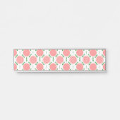 patroon met roze bloemen deurbordje (Voorkant)