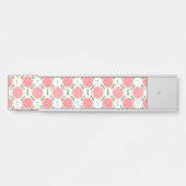 patroon met roze bloemen deurbordje (Voorkant)