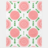 patroon met roze bloemen fleece deken (Voorkant)