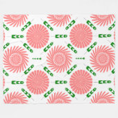 patroon met roze bloemen fleece deken (Voorkant (Horizontaal))