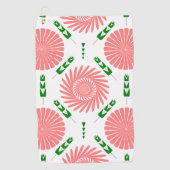 patroon met roze bloemen golfhanddoek (Voorkant)