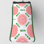 patroon met roze bloemen golfheadcover (Draai 90)