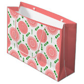 patroon met roze bloemen groot cadeauzakje (Voorkant Gekanteld)