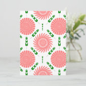 patroon met roze bloemen kaart (Staand voorkant)