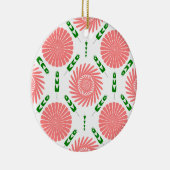 patroon met roze bloemen keramisch ornament (Rechts)