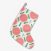 patroon met roze bloemen kleine kerstsok (Voorkant (Hangend))