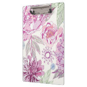 Patroon met roze bloemen klembord (Links)